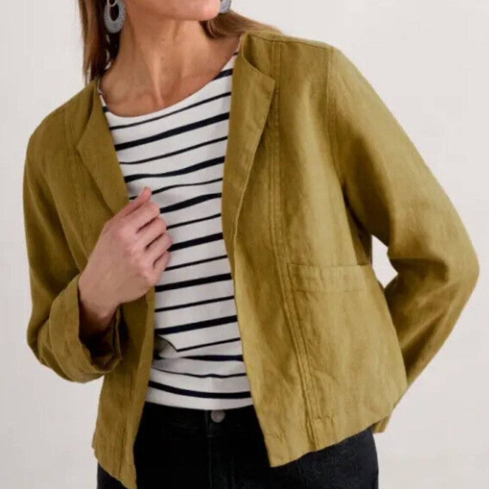 Seasalt Cornwall Country Lane Linen Jacket, US 6